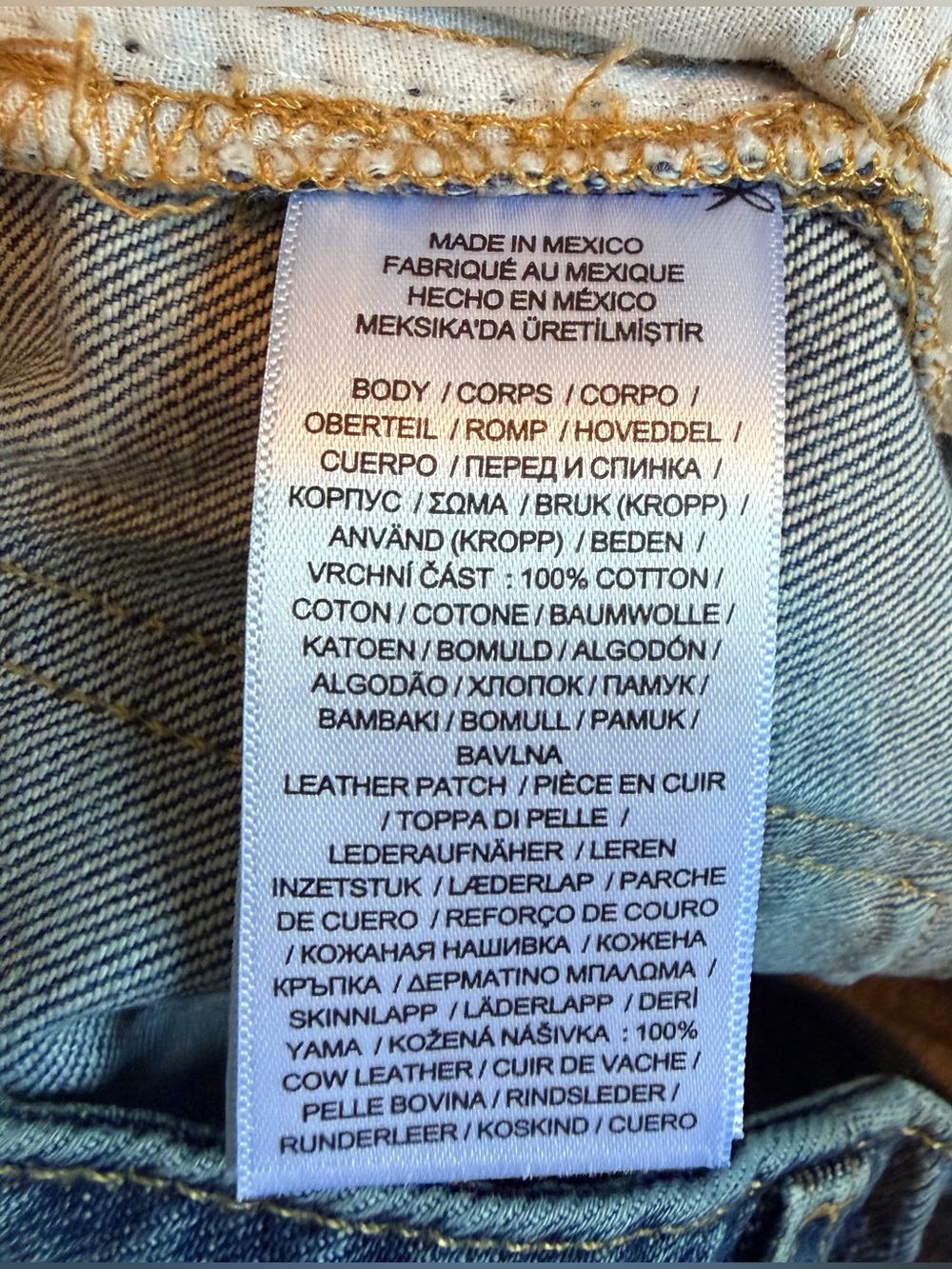 Unique Lauren Ralph Lauren Patchwork Denim Med Wash Size 4. Very GUC - Picture 7 of 7